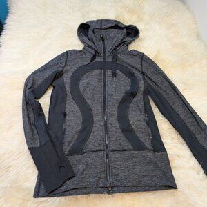 Lululemon Grey and Black Stride Jacket Women Size 6